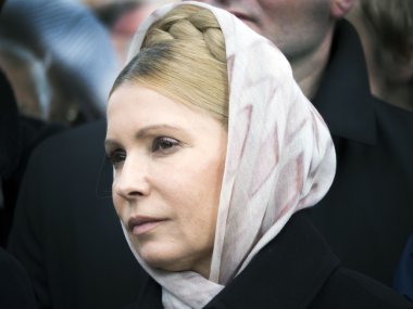 Miting sırasında Yulia Timoshenko.