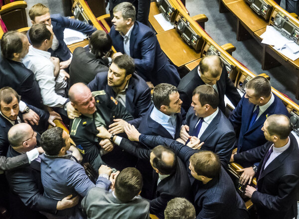 Mass fight in the Verkhovna Rada of Ukraine