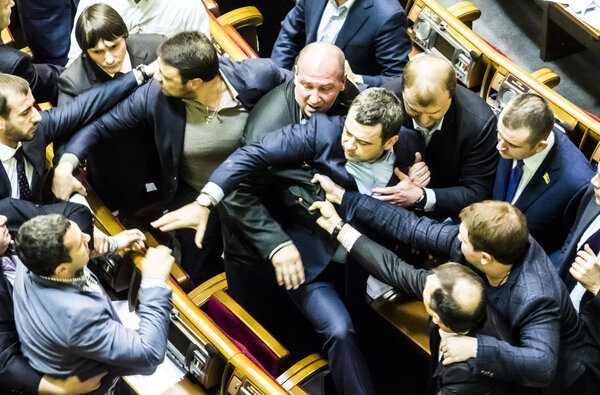 Mass fight in the Verkhovna Rada of Ukraine