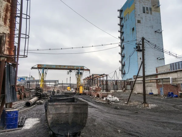 Een explosie in een zasyadko kolenmijn in donetsk — Stockfoto