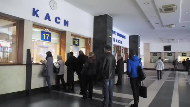 Stazione ferroviaria centrale di Kiev, Ucraina — Video Stock