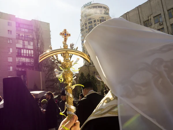 Palm Sunday religious procession in Ukraine — Stock Photo, Image