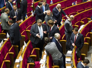 MPs wait Polish President clipart