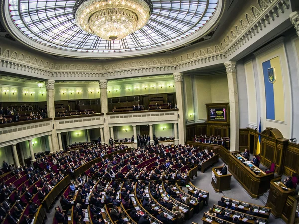 President of Poland gave a speech — Stock Photo, Image