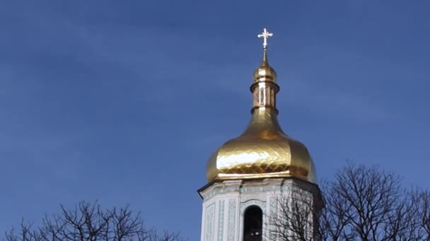 Вершина колокольни Святой Софии — стоковое видео