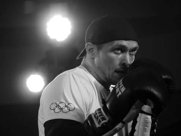 Entrenamiento abierto Aleksandr Usyk — Foto de Stock