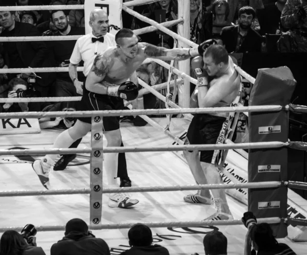 Fight between A.Usyk and A. Knyazev — Stock Photo, Image