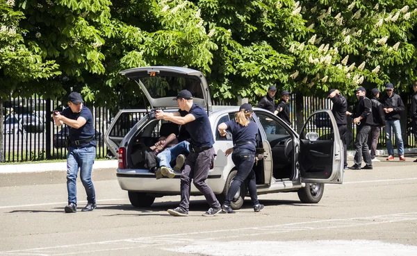 Policjanci w Instytucie dla policji szkolenie Ukraina — Zdjęcie stockowe