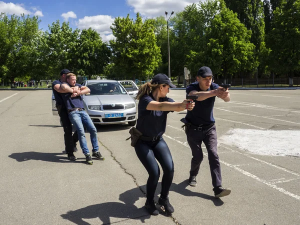 Policías del Instituto de Formación Policial de Ucrania — Foto de Stock
