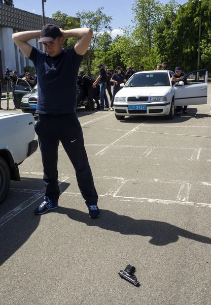 Poliziotti nell'Istituto per la formazione della polizia Ucraina — Foto Stock