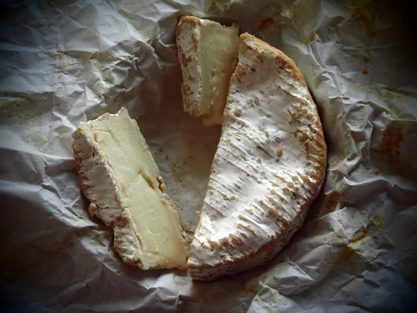 Mjuk vit ost, ovanifrån — Stockfoto