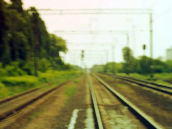 Železniční rozmazané pozadí — Stock fotografie