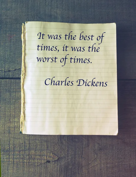 Чарльз Діккенс (цитата) — стокове фото