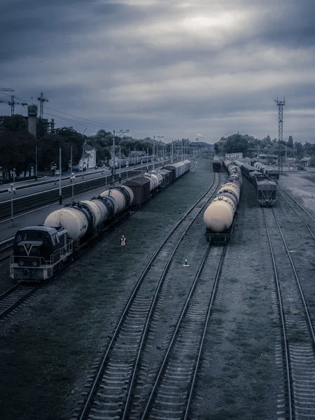 Αυλή σιδηρόδρομου — Φωτογραφία Αρχείου