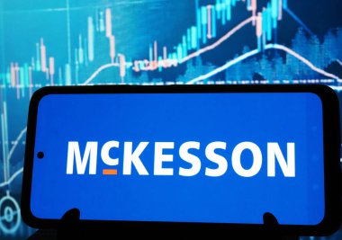 Almanya - 5 Ocak. 2026: Bu resimde McKesson Şirketi logosu bir monitörde görüntülendi.