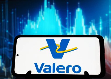 Almanya - 6 Ocak. 2026: Bu resimde Valero Enerji Şirketi logosu akıllı telefondan gösteriliyor.