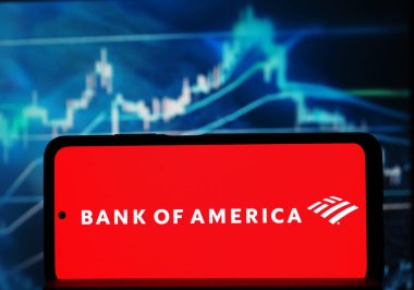 Almanya - 7 Ocak. 2026: Bu resimde, Bank of America Corporation logosu bir akıllı telefonda sergileniyor.
