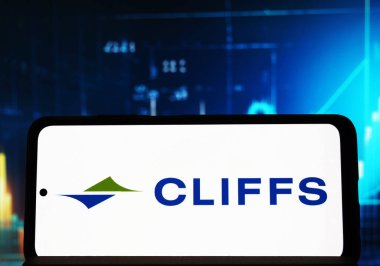 Almanya - 23 Ocak 2026: Bu resimde Cleveland-Cliffs Inc. logosu akıllı telefondan sergilenmektedir.
