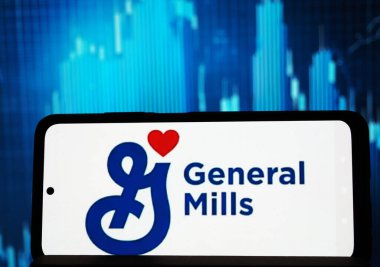 Almanya - 26 Ocak 2026: Bu fotoğraf illüstrasyonunda, General Mills, Inc. logosu bir akıllı telefonda sergilenmektedir.