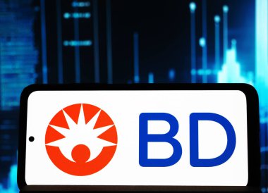 Almanya - 28 Ocak 2026: Bu resimde Becton Dickinson and Co. (BD) logosu akıllı telefondan sergileniyor.