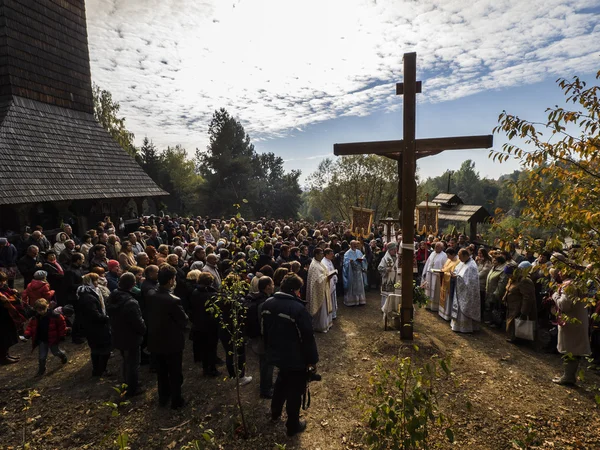 Ukrainian believers celebrate Protection of the Holy Virgin in t — Φωτογραφία Αρχείου