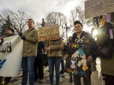 Ukraynalı aktivistleri ve Lgbt örgütleri temsilcileri ralli