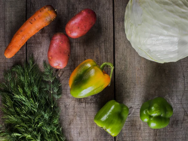 生野菜のヒープの平面図 — ストック写真
