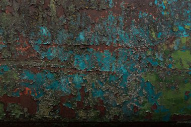 Eski paslı boyanmış metalin dokusu