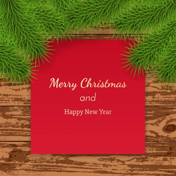 Christmas and New Year greeting card — Stock Vector