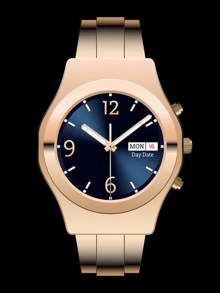 Класичний чоловічий бізнес аналоговий наручний годинник — стоковий вектор