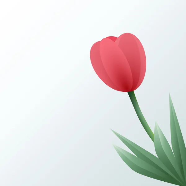 Tulipe rouge — Image vectorielle