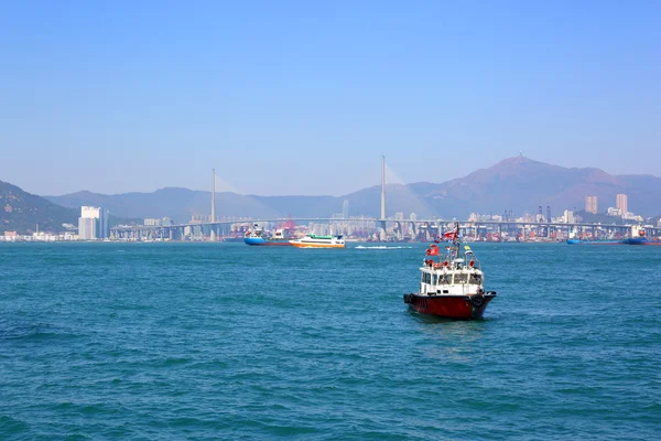 Barcos en Puerto de Hong Kong —  Fotos de Stock