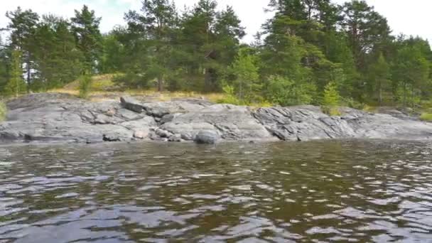 Beautiful Landscape Ladoga Lake Karelia — Stock Video