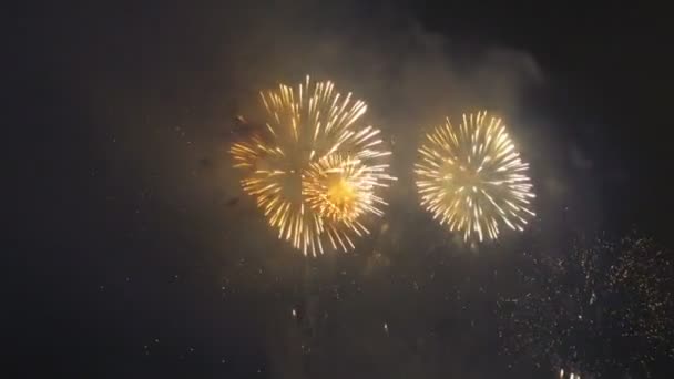 Fuegos Artificiales Chinos Año Nuevo Hong Kong — Vídeo de stock