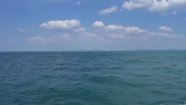 Andaman Sea Surface Shooting Boat Thailand — 图库视频影像