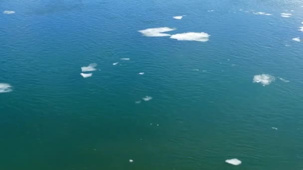 春に川に浮かぶ砕氷船4K — ストック動画