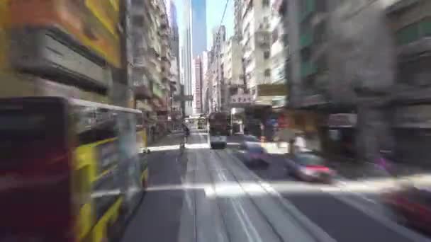 Hong Kong China Februari 2016 Zicht Straten Van Hong Kong — Stockvideo