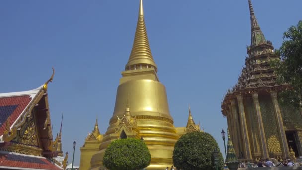 Bangkok Thailand Fevereiro 2016 Wat Phra Kaew Templo Esmeralda Buda — Vídeo de Stock