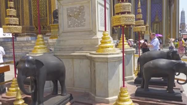 Bangkok Tailandia Febrero 2016 Wat Phra Kaew Templo Del Buda — Vídeos de Stock