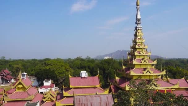 Мбаппе Королевского Дворца Мандалае Мьянма Бирма — стоковое видео