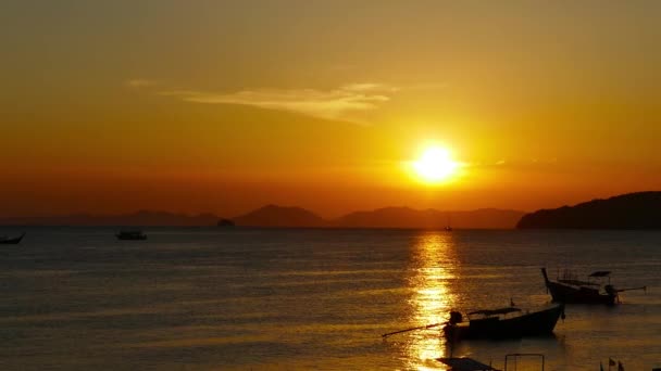 Landskap Stranden Nang Vid Solnedgången — Stockvideo