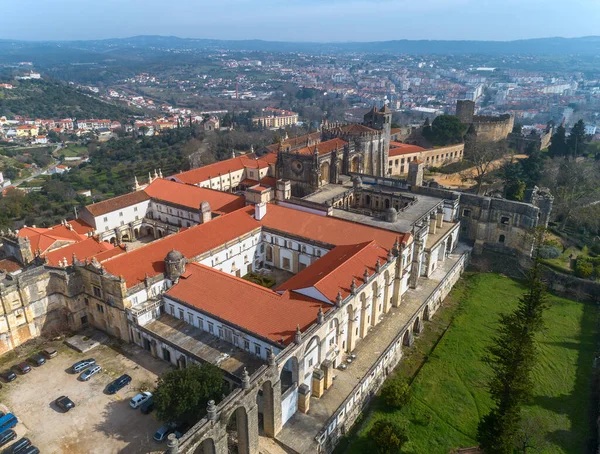 Vista Aérea Mosteiro Convento Cristo Tomar Portugal — Fotografia de Stock