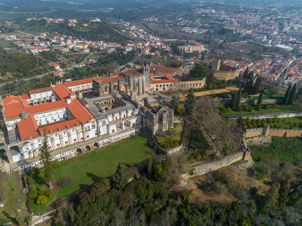 Vista Aérea Mosteiro Convento Cristo Tomar Portugal — Fotografia de Stock