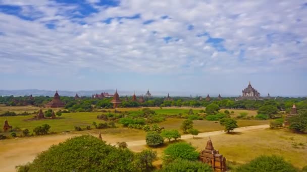 Krajina Chrámy Bagani Myanmaru Barma Čas Přiblížení — Stock video