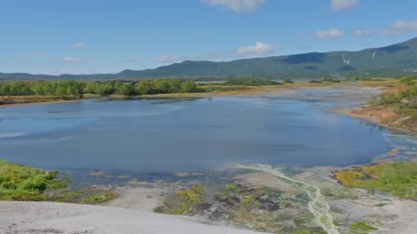 Caldeira Vulcão Uzon Reserva Natural Kronotsky Kamchatka Rússia — Vídeo de Stock