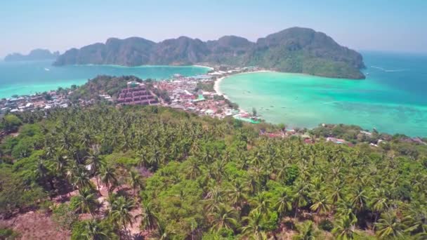 Phi Phi Don Sziget Felett Repülünk Krabi Tartomány Thaiföld — Stock videók