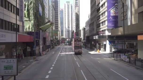 Hong Kong China Febrero 2016 Vista Las Calles Hong Kong — Vídeo de stock