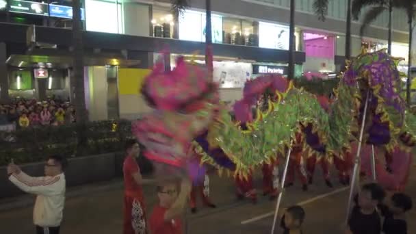 Hong Kong China Luty 2016 Parada Ulicami Hongkongu Podczas Chińskiego — Wideo stockowe