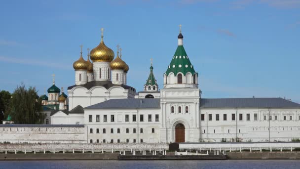 Slavný Ipatievsky Hypatian Klášter Starobylém Turistickém Městě Kostroma Rusko — Stock video