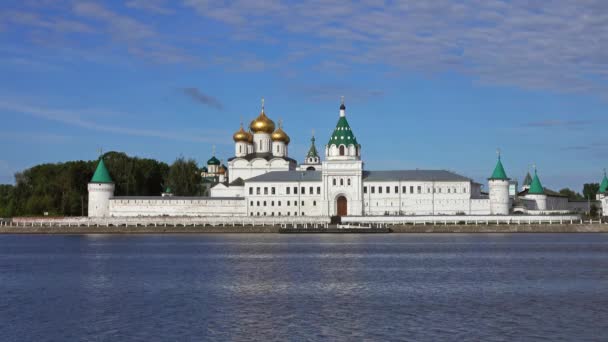 Mosteiro Ipatievsky Hypatian Famoso Cidade Turística Antiga Kostroma Rússia — Vídeo de Stock